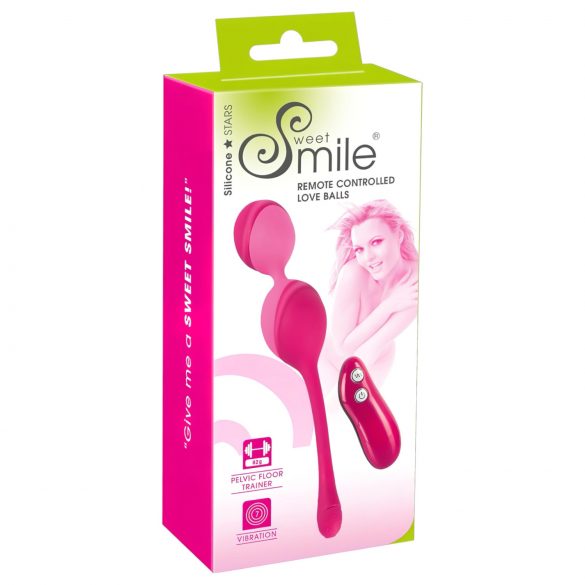 Bolas SMILE - huevo vibrador inalámbrico -82g (rosa)