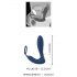 Plug prostático con anillo vibrador azul radio-controlado