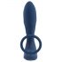 Plug prostático con anillo vibrador azul radio-controlado