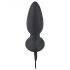 Black Velvet - Vibrador anal giratorio con perlas (negro)