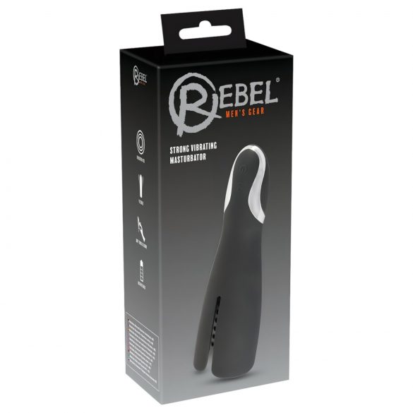 Vibrador Potente Rebel - recargable (negro)