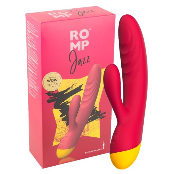 ROMP Jazz - Vibrador G-Spot impermeable con brazo clitorial rosa