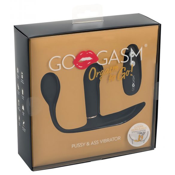 GoGasm triple vibrador recargable y remoto (negro)