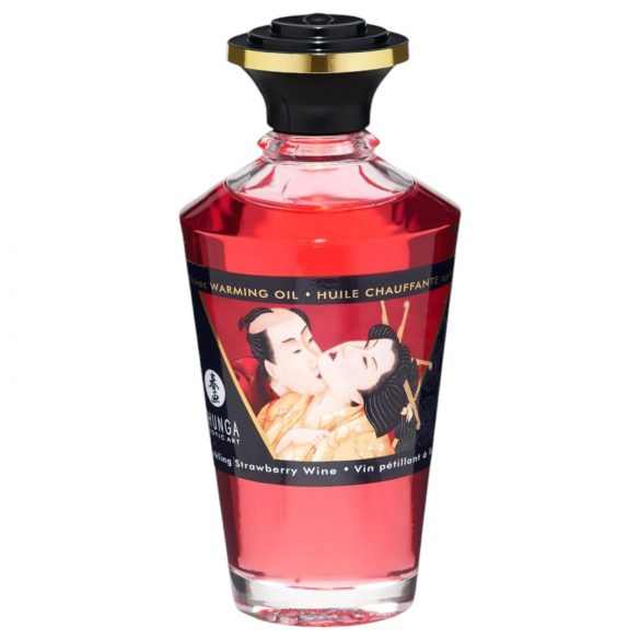 Shunga - Aceite de masaje cálido - Champagne y Fresas (100ml)