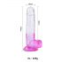 Sunfo - Dildo realista con ventosa - 22cm (traslúcido-lila)