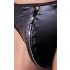 Tangas brillantes con strass negro y cremallera - M