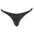 Svenjoyment - tanga masculino con strass (negro)