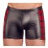 Boxer negro con cremalleras y detalles rojos - M