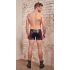 Boxer negro con cremalleras y detalles rojos - M