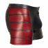 Boxer negro con cremalleras y detalles rojos - M