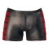 Boxer negro con cremalleras y detalles rojos - L