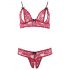 Cottelli - Conjunto de encaje rojo seductor - L