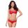 Conjunto de encaje rosa Obsessive 860-SET-3 (rojo)