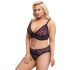 Conjunto Cottelli Curves Plus Size - Sujetador Transparente con Diseño (Púrpura)