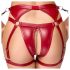 Cottelli Bondage - Conjunto de sujetador brillante con esposas (rojo)