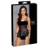 Cottelli Bondage - Conjunto Brillante con Restricciones para Brazos (Negro-Rojo) - M