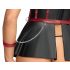 Cottelli Bondage - Conjunto Brillante con Restricciones para Brazos (Negro-Rojo) - M