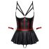 Cottelli Bondage - Conjunto Brillante con Restricciones para Brazos (Negro-Rojo) - M