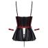 Cottelli Bondage - Conjunto Brillante con Restricciones para Brazos (Negro-Rojo) - M