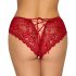 Cottelli - Panty de encaje abierto (rojo)