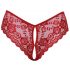 Cottelli - Panty de encaje abierto (rojo)