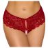 Cottelli - Panty de encaje abierto (rojo) - M