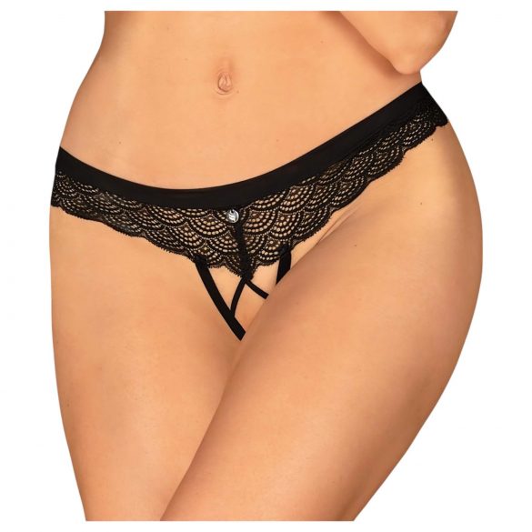 Obsessive Chemeris - tanga abierta (negro) - XL/XXL