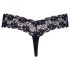 Cottelli - tanga encaje negro con doble perlas - M