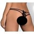 Obsessive Intensa - Tanga de Encaje Doble Tira (Negro) - L/XL