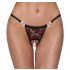 Cottelli - tanga lujoso con perlas y rosas (rojo-negro) - M/L