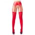 NO:XQSE - Conjunto brillante con liguero (rojo) - L/XL