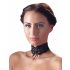 Cottelli - Collar ancho de encaje con cordones (negro)