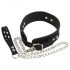 Bad Kitty - Collar de silicona con correa (negro)