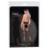 Cottelli Legwear - Medias negras abiertas efecto liga (S-L)