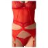 Set de encaje rojo seductor Obsessive - L/XL