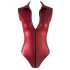 Cottelli Party - Brillante body sin mangas con cremallera (rojo) - M