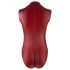 Cottelli Party - Brillante body sin mangas con cremallera (rojo) - M