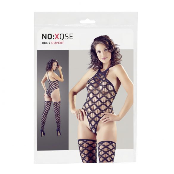 NO:XQSE - Set ondulado de body y medias - negro (S-L)