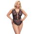 Cottelli Curves Tallas Grandes - Body Transparente con Diseño (Negro)