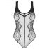 Body transparente abierto Obsessive B335 negro S-L