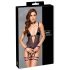 Cottelli Bondage - Body Abierto con Restricciones para Brazos (Negro) - M