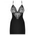 Obsessive 828-CHE-1 - vestido strass con tanga (negro) - L/XL