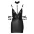 Cottelli Bondage - Mini Vestido Brillante con Cuello Halter (Negro) - M