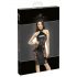 Noir - vestido brillante y transparente con cuello halter (negro) - M