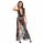 Noir - Maxi vestido transparente con flor (negro) - L