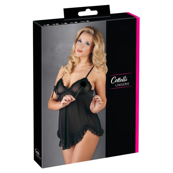 Cottelli - Babydoll ligero y con volantes (negro) - L