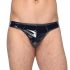 Black Level - clásico tanga masculino de laca (negro) - L