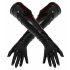 Guantes unisex de látex largos (negros) - M