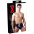 LATEX - calzón masculino con dildo anal cónico (negro)