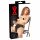 LATEX - Panty con 2 dildos inflables (negro) - L